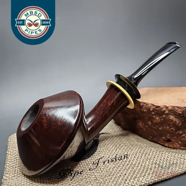 Pipe Tristan Smooth Swedish Bulldog Handmade Briar Pipe, New