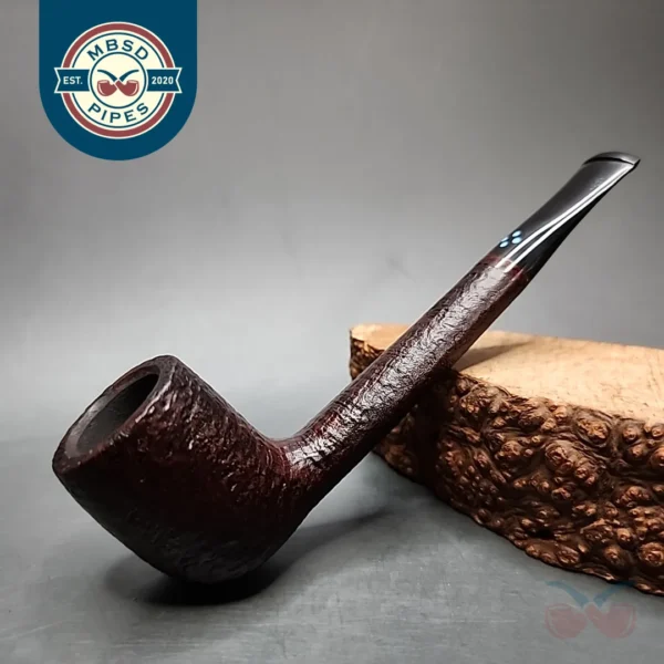 Sasieni 4 Dot Ruff Root Dark Sandblasted Canadian Estate Briar Pipe, French Estates