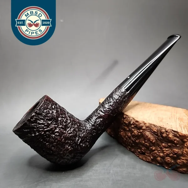 1960 Dunhill Shell ODA 835 Sandblasted Billiard Estate Briar Pipe, English Estates