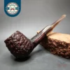 Caminetto Business 121 Rusticated Brandy Estate Briar Pipe, Italian Estates