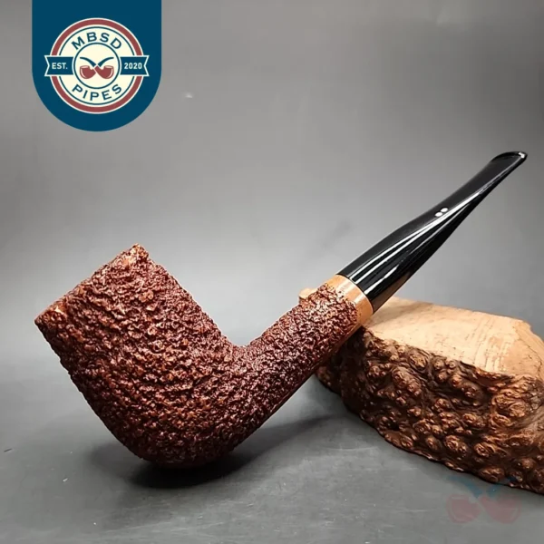 1999 Clarence Mickles Large Rusticated Billiard Estate Briar Pipe, American Estates