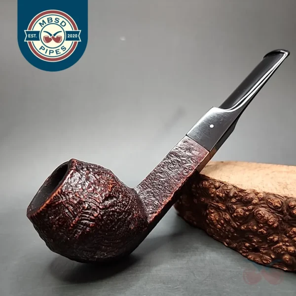 1958 Dunhill Shell ODA 837 Sandblasted Bulldog Estate Briar Pipe, English Estates