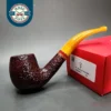Savinelli 2024 Saint Nicholas 602 KS Rusticated Bent Billiard Briar Pipe, 6mm, New