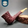 Savinelli Estella Rusticated Freehand Zulu Estate Briar Pipe, Unsmoked