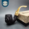 Savinelli Estella Rusticated Oom Paul Estate Briar Pipe, Unsmoked
