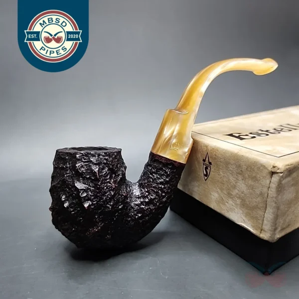 Savinelli Estella Rusticated Oom Paul Estate Briar Pipe, Unsmoked