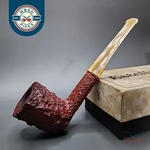 Savinelli Estella 492 KS Rusticated Dublin Estate Briar Pipe, Unsmoked
