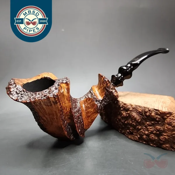 Preben Holm Fancy Sandblasted Freehand Estate Briar Pipe, Danish Estates