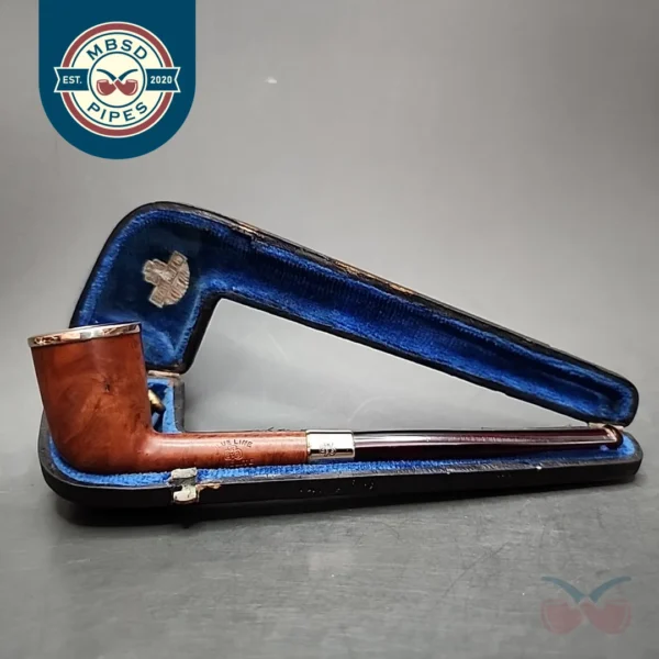 Pre-Kaywoodie KBB Blue Line Bakelite Gold Mounted Dublin Estate Briar Pipe, Unsmoked