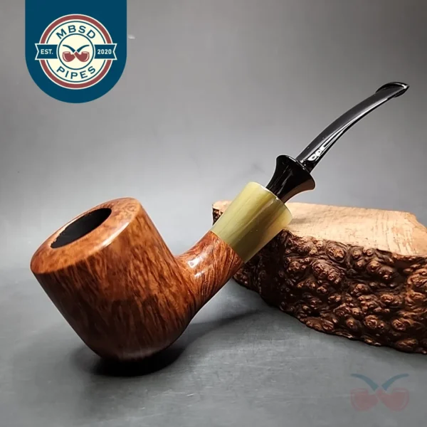 Savinelli Nonpareil 9121 Smooth Bent Pot Estate Briar Pipe, Unsmoked