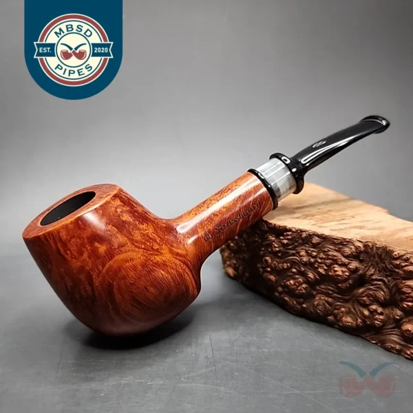 Design Berlin Strassbourg Smooth Sitter Estate Briar Pipe Unsmoked, 9mm