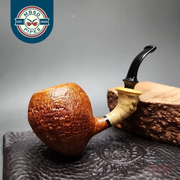 Doctor's Pipes Flash Grade Sandblasted Acorn Handmade Briar Pipe, New