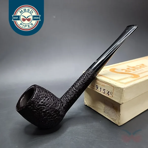 Sashar by Sasieni Rusticated Apple Estate Briar Pipe, Unsmoked
