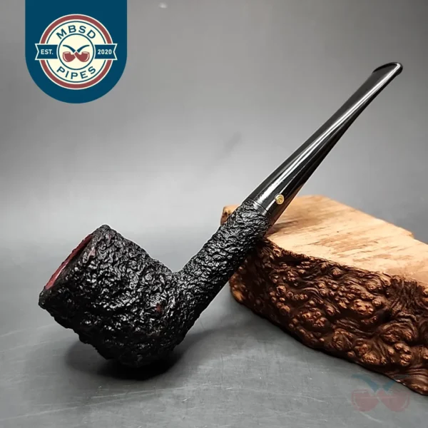 Darnell Old Briar 375 Rusticated Straight Billiard Estate Briar Pipe, Unsmoked