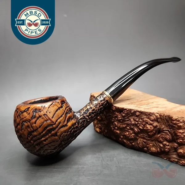 Charatan's Make 73x Lane Era Sandblasted Acorn Estate Briar Pipe, English Estates