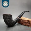 2001 Steve Weiner XL Rusticated Bent Dublin Estate Briar Pipe, American Estates