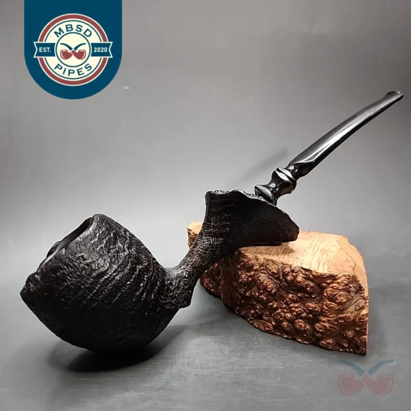 Preben Holm Hand Cut Sandblasted Freehand Estate Briar Pipe, Danish Estates