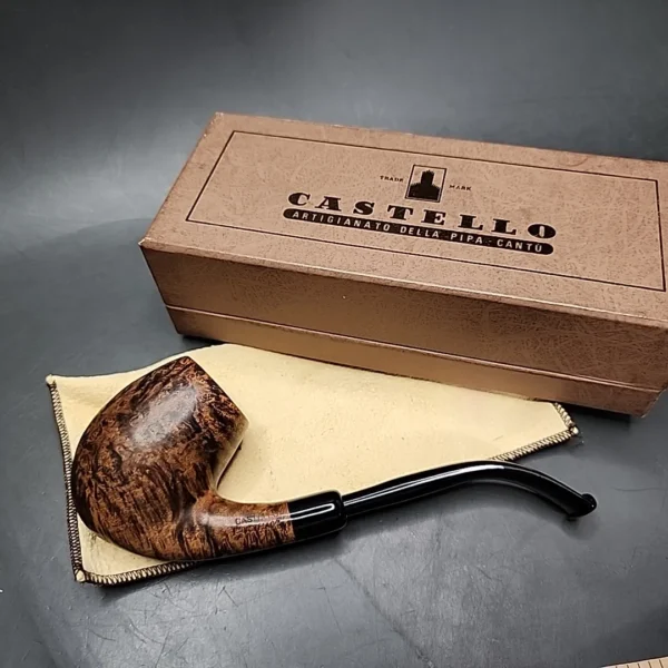 Castello "Castello" KKKK Smooth Bent Egg Estate Briar Pipe, Italian Estates - Image 3