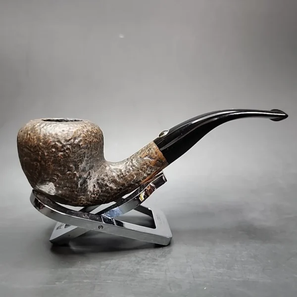 Aldo Velani Barolo Sandblasted Pear Estate Briar Pipe, Unsmoked - Image 3