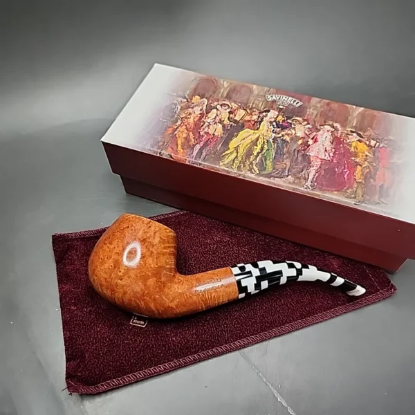 Savinelli Pulcinella 645 KS Smooth Bent Brandy Briar Pipe, 6mm - Image 3