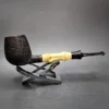 Ernie Markle Sandblasted Bamboo Lovat Estate Briar Pipe, American Estates - Image 3