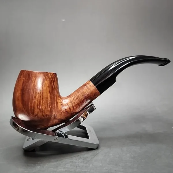 Gigi Infinity Smooth Bent Billiard Estate Briar Pipe, Unsmoked - Image 3
