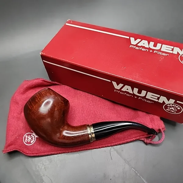 Vauen 3215 Smooth Bent Apple Estate Briar Pipe, Unsmoked, 9mm - Image 3