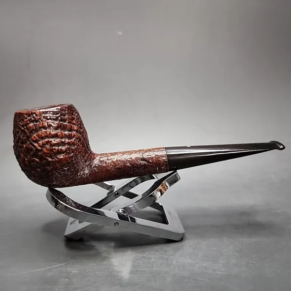 1956 Dunhill Shell K 4S Sandblasted Apple Estate Briar Pipe, English Estates - Image 3