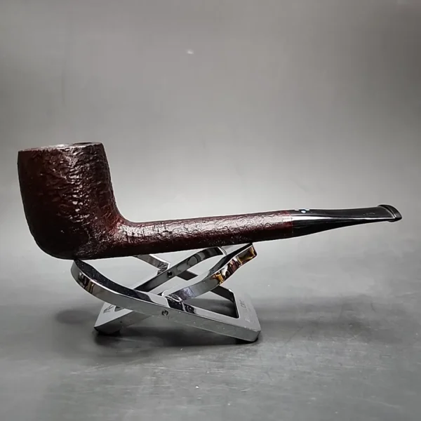 Sasieni 4 Dot Ruff Root Dark Sandblasted Canadian Estate Briar Pipe, French Estates - Image 3