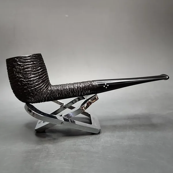 Sasieni Four Dot Rustic Warwick Rusticated Billiard Estate Briar Pipe, English Estates - Image 3