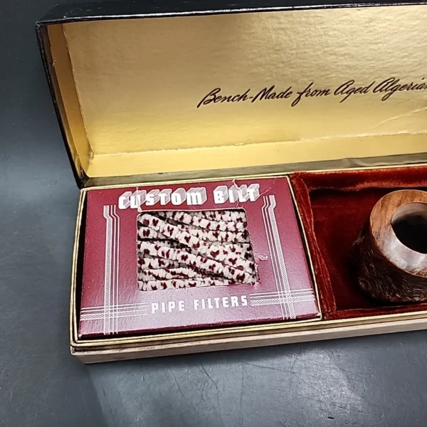 Mincer Era Custom-Bilt Filter Straight Pot Estate Briar Pipe, Complete Set - Image 3