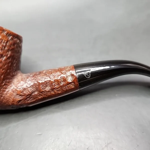 HTL Sandblasted Bent Apple Estate Briar Pipe, English Estates - Image 3