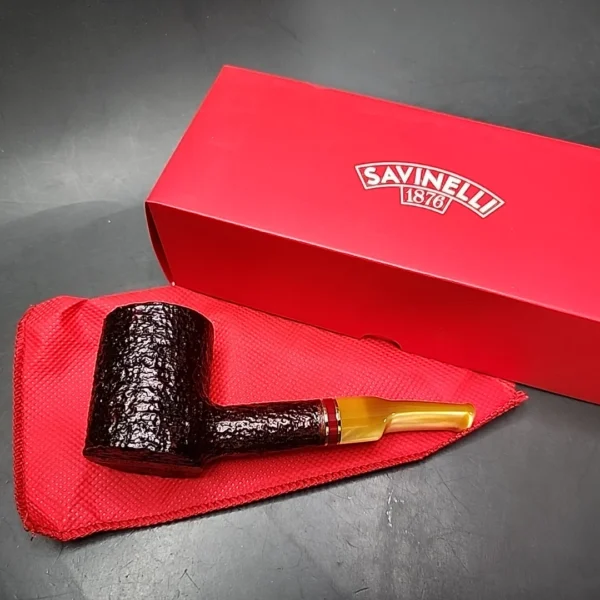 Savinelli 2024 Saint Nicholas 311 KS Rusticated Poker Briar Pipe, 6mm, New - Image 3