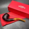 Savinelli 2024 Saint Nicholas 602 KS Rusticated Bent Billiard Briar Pipe, 6mm, New - Image 3