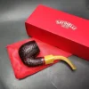 Savinelli 2024 Saint Nicholas 614 KS Rusticated Oom Paul Briar Pipe, 6mm, New - Image 3