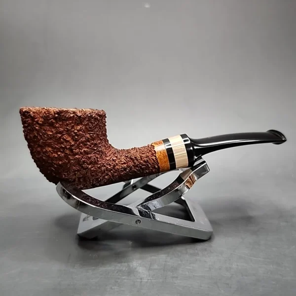 Preston Rogers Rusticated Nosewarmer Pot Handmade Briar Pipe, New - Image 3