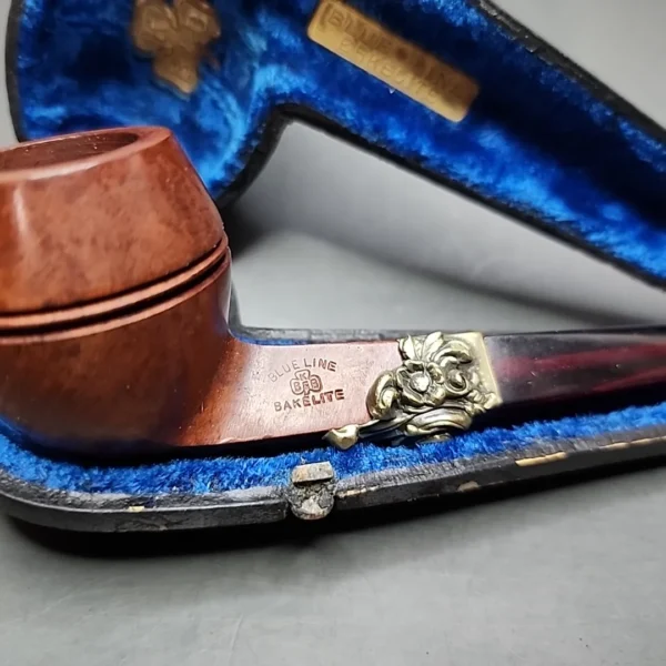 Pre-Kaywoodie KBB Blue Line Bakelite Straight Bulldog Estate Briar Pipe, Unsmoked - Image 3