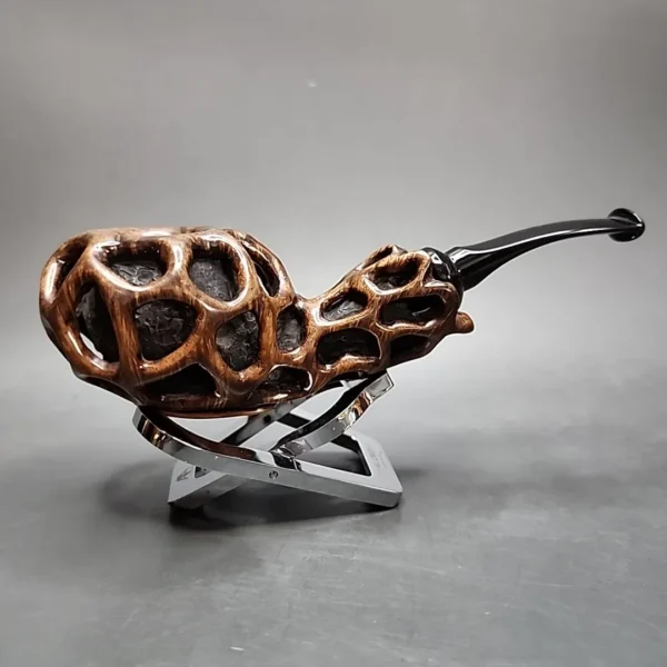 Moonlight Lotus Handmade Briar Pipe, New - Image 3