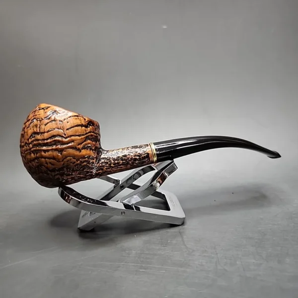 Charatan's Make 73x Lane Era Sandblasted Acorn Estate Briar Pipe, English Estates - Image 3