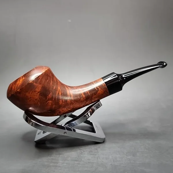 Andreas Bennwik Smooth Bent Horn Handmade Estate Briar Pipe, Unsmoked - Image 3
