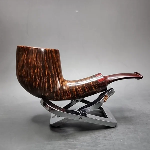 SederCraft by Kraig Sederquist 2023 Smooth Bent Pot Estate Briar Pipe, American Estates - Image 3