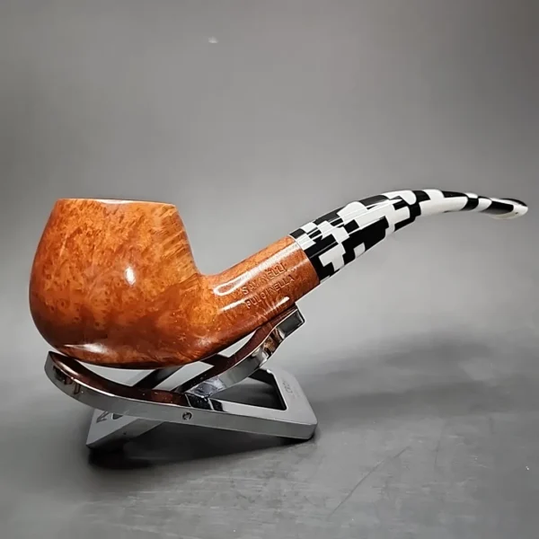 Savinelli Pulcinella 645 KS Smooth Bent Brandy Briar Pipe, 6mm - Image 4