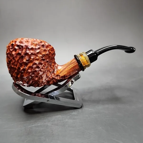 Neerup Classic Rusticated Strawberry Sitter Estate Briar Pipe, Unsmoked - Image 4
