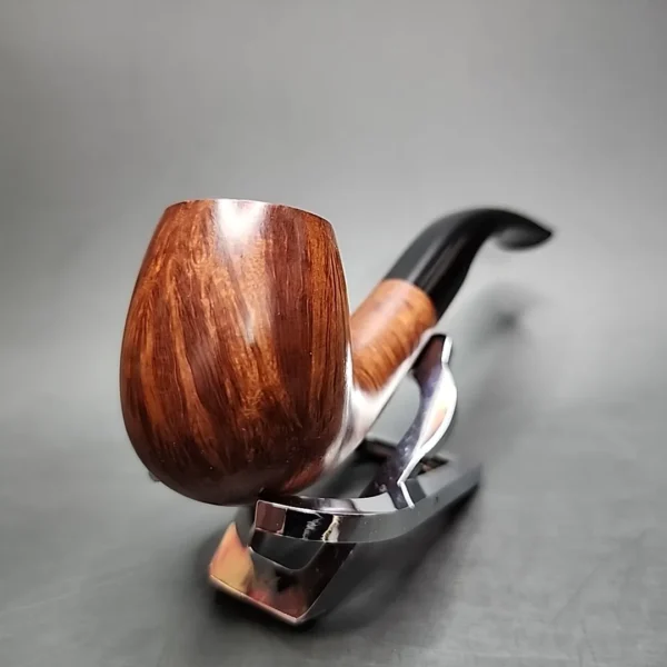 Gigi Infinity Smooth Bent Billiard Estate Briar Pipe, Unsmoked - Image 4