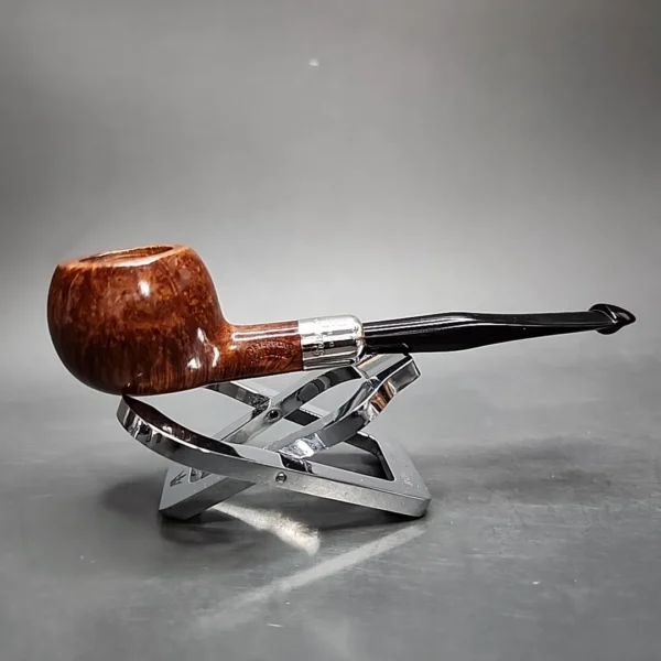 Pre-2003 Peterson Silver Mounted Army 407 Smooth Prince Estate Briar Pipe, Irish Estates - Image 4
