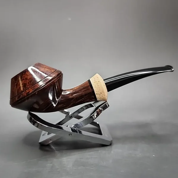Pipe Tristan Smooth Swedish Bulldog Handmade Briar Pipe, New - Image 4