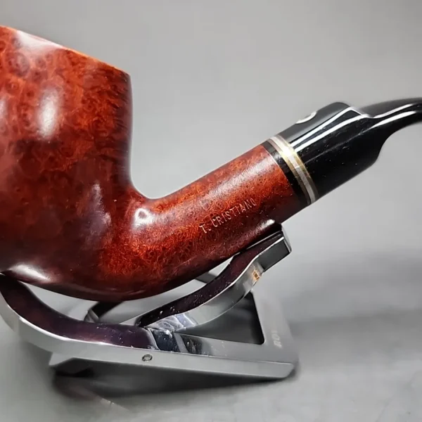 Thomas Cristiano Smooth Bent Brandy Estate Briar Pipe, Unsmoked - Image 4