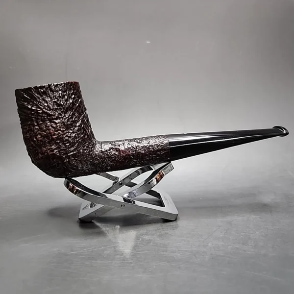 1960 Dunhill Shell ODA 835 Sandblasted Billiard Estate Briar Pipe, English Estates - Image 4