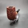 1999 Clarence Mickles Large Rusticated Billiard Estate Briar Pipe, American Estates - Image 4