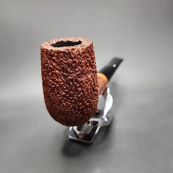 1999 Clarence Mickles Large Rusticated Billiard Estate Briar Pipe, American Estates - Image 4